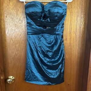 NWT Teal Strapless Dress